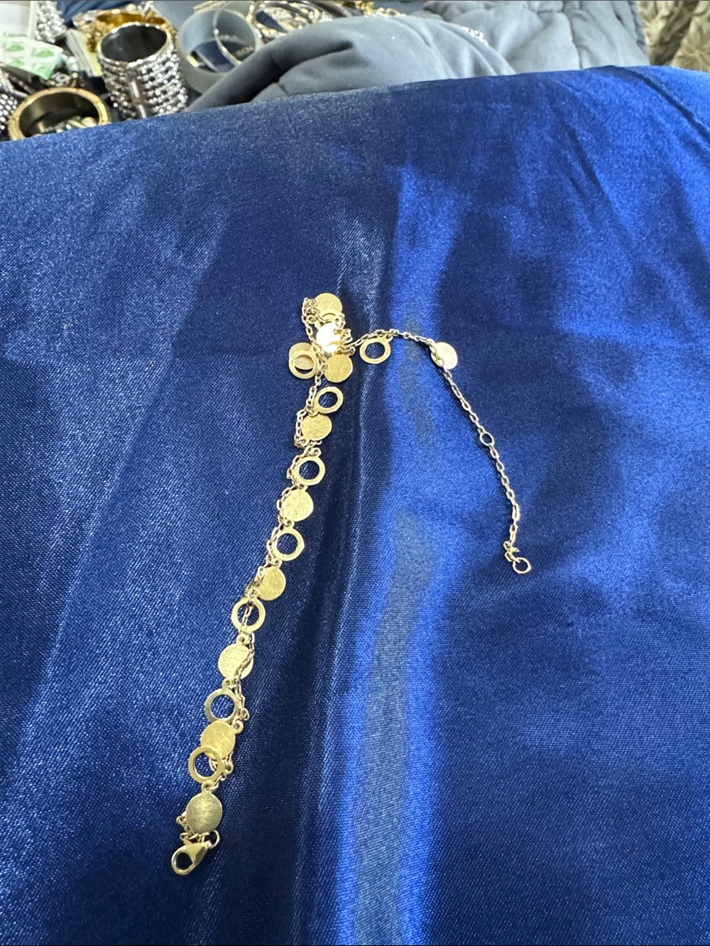 Gold-Tone Coin Link Anklet Women's Jewelry